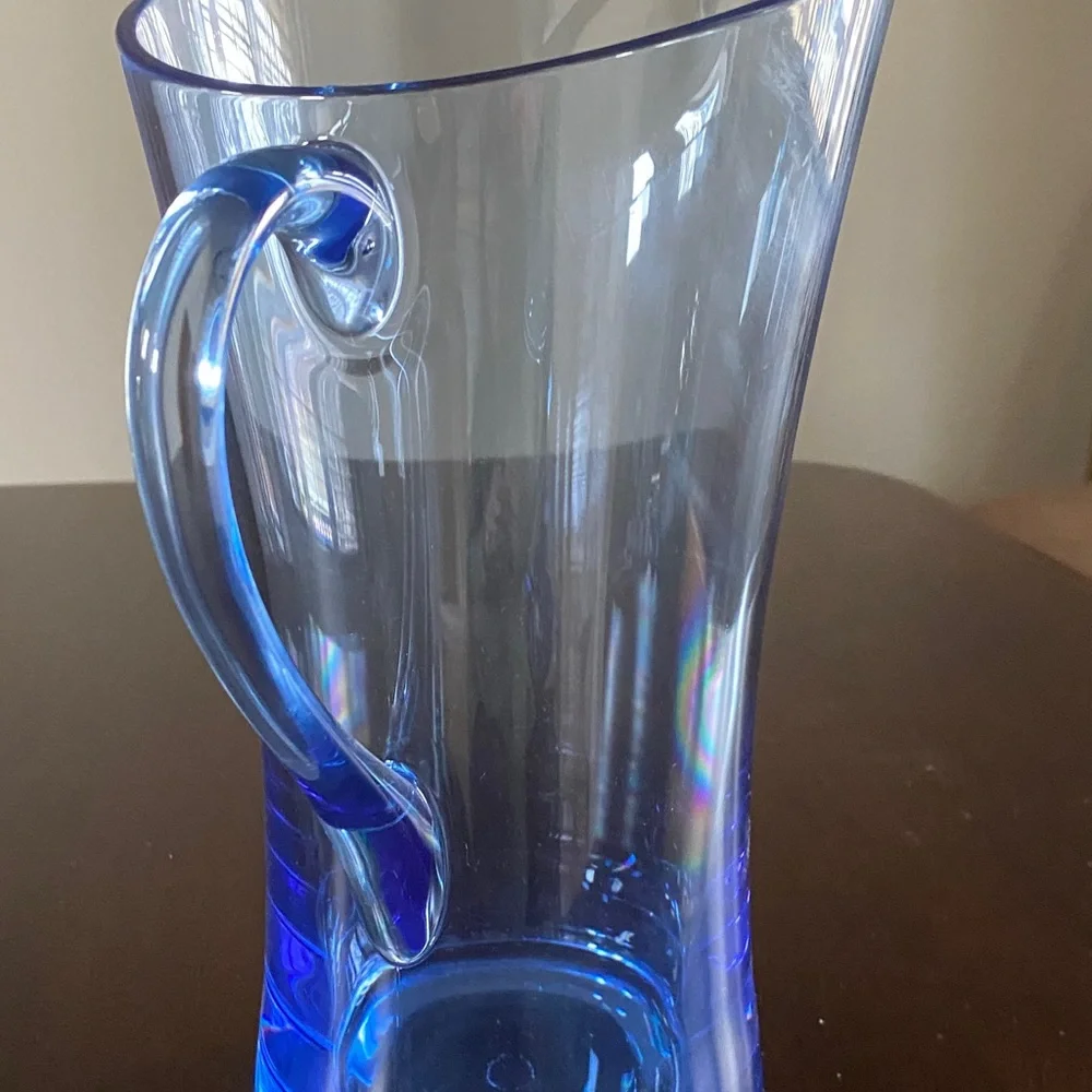 Clear Blue Acrylic Pitcher (NWOT)